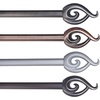 image:imageLavish Home Twisted Sphere Curtain Rod 62144 34 inch  PewterCopper 62 144