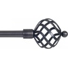 image:imageLavish Home Twisted Sphere Curtain Rod 62144 34 inch  PewterPewter 48
