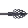 image:imageLavish Home Twisted Sphere Curtain Rod 62144 34 inch  PewterPewter 48