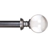 image:imageLavish Home Twisted Sphere Curtain Rod 62144 34 inch  PewterPewter 62 144