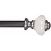 image:imageLavish Home Twisted Sphere Curtain Rod 62144 34 inch  PewterPewter 62 144