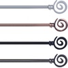 image:imageLavish Home Twisted Sphere Curtain Rod 62144 34 inch  PewterPewter 62 144