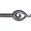 image:imageLavish Home Twisted Sphere Curtain Rod 62144 34 inch  PewterPewter 62 144