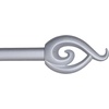 image:imageLavish Home Twisted Sphere Curtain Rod 62144 34 inch  PewterSilver 48