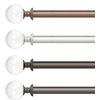 image:imageLavish Home Twisted Sphere Curtain Rod 62144 34 inch  PewterSilver