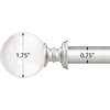 image:imageLavish Home Twisted Sphere Curtain Rod 62144 34 inch  PewterSilver