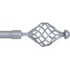image:imageLavish Home Twisted Sphere Curtain Rod 62144 34 inch  PewterSilver 62 144