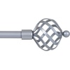 image:imageLavish Home Twisted Sphere Curtain Rod 62144 34 inch  PewterSilver 62 144