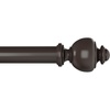 image:image1Inch Curtain Rod  Decorative Modern Turned Finials and Hardware for Home Decor  Adjustable to Fit 66 to 120Inch Windows by Lavish Home Bronze