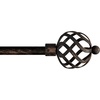 image:image34Inch Curtain Rod Decorative Twisted Sphere Finials amp HardwareFor Home Decor in Bedroom Living Room amp Kitchen 4884Inch by Lavish Home Brass
