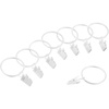 image:imageLavish Home Curtain Rod Ring Clips125Inch Bronze Set of 8White