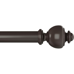 image:image1Inch Curtain Rod  Decorative Modern Turned Finials and Hardware for Home Decor  Adjustable to Fit 66 to 120Inch Windows by Lavish Home Bronze