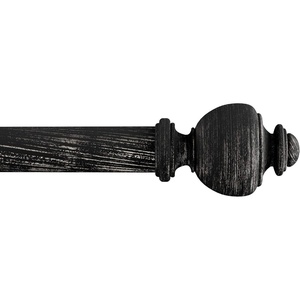image:image1Inch Curtain Rod  Decorative Modern Urn Finials amp Hardware For Home Decor in Bedroom Living Room amp Kitchen 4884inch by Lavish Home Black