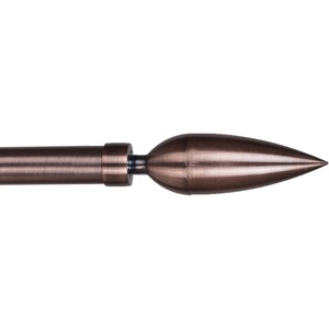 image:imageLavish Home Twisted Sphere Curtain Rod 62144 34 inch  PewterCopper 62 144