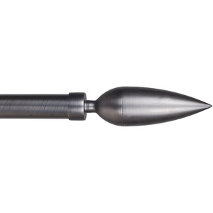 image:imageLavish Home Twisted Sphere Curtain Rod 62144 34 inch  PewterPewter 48