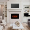 image:image36Inch Wall Mounted Electric Fireplace  Curved Glass Heater with Removable Stand Adjustable Heat and 10 Flame Colors by Northwest Black