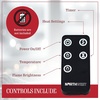 image:imageElectric Fireplace  72 Inch LED Wall or Recessed Fireplace Heater with Front Vent10 Ember Colors Touchscreen and Remote by Northwest Black36Inch