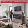 image:imageElectric Fireplace  72 Inch LED Wall or Recessed Fireplace Heater with Front Vent10 Ember Colors Touchscreen and Remote by Northwest Black36Inch