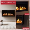 image:imageElectric Fireplace  72 Inch LED Wall or Recessed Fireplace Heater with Front Vent10 Ember Colors Touchscreen and Remote by Northwest Black36Inch