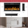 image:imageElectric Fireplace  72 Inch LED Wall or Recessed Fireplace Heater with Front Vent10 Ember Colors Touchscreen and Remote by Northwest Black36Inch