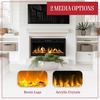 image:imageElectric Fireplace  72 Inch LED Wall or Recessed Fireplace Heater with Front Vent10 Ember Colors Touchscreen and Remote by Northwest Black36Inch