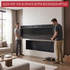 image:imageElectric Fireplace  72 Inch LED Wall or Recessed Fireplace Heater with Front Vent10 Ember Colors Touchscreen and Remote by Northwest Black72Inch