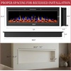 image:imageElectric Fireplace  72 Inch LED Wall or Recessed Fireplace Heater with Front Vent10 Ember Colors Touchscreen and Remote by Northwest Black72Inch
