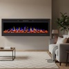 image:imageElectric Fireplace  72 Inch LED Wall or Recessed Fireplace Heater with Front Vent10 Ember Colors Touchscreen and Remote by Northwest Black72Inch