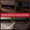 image:imageElectric Fireplace  72 Inch LED Wall or Recessed Fireplace Heater with Front Vent10 Ember Colors Touchscreen and Remote by Northwest Black72Inch