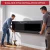 image:imageElectric Fireplace  72 Inch LED Wall or Recessed Fireplace Heater with Front Vent10 Ember Colors Touchscreen and Remote by Northwest Black72Inch