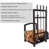 image:imageLavish Home Fireplace Tool Set and Log Rack Matte Black 5PieceSetTool Set  Log Rack