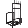 image:imageLavish Home Fireplace Tool Set and Log Rack Matte Black 5PieceSetTool Set  Log Rack