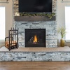 image:imageLavish Home Fireplace Tool Set and Log Rack Matte Black 5PieceSetTool Set  Log Rack