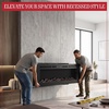 image:imageNorthwest 60Inch Wall Mounted Electric Fireplace  Front Vent Heater with 3Color LED Flames 10 Ember Options Adjustable Brightness and Remote Black