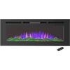 image:imageNorthwest 60Inch Wall Mounted Electric Fireplace  Front Vent Heater with 3Color LED Flames 10 Ember Options Adjustable Brightness and Remote Black