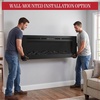 image:imageNorthwest 60Inch Wall Mounted Electric Fireplace  Front Vent Heater with 3Color LED Flames 10 Ember Options Adjustable Brightness and Remote Black