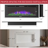 image:imageNorthwest 60Inch Wall Mounted Electric Fireplace  Front Vent Heater with 3Color LED Flames 10 Ember Options Adjustable Brightness and Remote Black