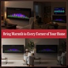 image:imageNorthwest 60Inch Wall Mounted Electric Fireplace  Front Vent Heater with 3Color LED Flames 10 Ember Options Adjustable Brightness and Remote Black