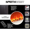image:imageNorthwest Electric Fireplace Wall Mount Black 305 x 5 x 1675Brushed Silver
