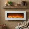 image:imageNorthwest No Heat Wall Mounted Fireplace Black 54 x 2050  White  No Heat