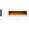 image:imageNorthwest No Heat Wall Mounted Fireplace Black 54 x 2050  White  No Heat