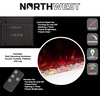 image:imageNorthwest No Heat Wall Mounted Fireplace Black 54 x 2050  White  No Heat