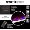 image:imageNorthwest Wall Mounted Electric Fireplace Heater  Adjustable LED Flames 36 Inch Wall Mounted Fireplace Heater with Remote Control Timer Heat and Brightness BlackBlack