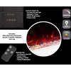 image:imageNorthwest Wall Mounted Electric Fireplace Heater  Adjustable LED Flames 36 Inch Wall Mounted Fireplace Heater with Remote Control Timer Heat and Brightness BlackWhite
