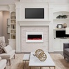 image:imageNorthwest Wall Mounted Electric Fireplace Heater  Adjustable LED Flames 36 Inch Wall Mounted Fireplace Heater with Remote Control Timer Heat and Brightness BlackWhite