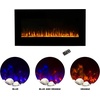 image:imageNorthwest Wall Mounted Electric Fireplace Heater  Adjustable LED Flames 36 Inch Wall Mounted Fireplace Heater with Remote Control Timer Heat and Brightness BlackBlack