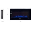 image:imageNorthwest Wall Mounted Electric Fireplace Heater  Adjustable LED Flames 36 Inch Wall Mounted Fireplace Heater with Remote Control Timer Heat and Brightness BlackBlack