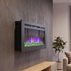 image:imageElectric Fireplace  72 Inch LED Wall or Recessed Fireplace Heater with Front Vent10 Ember Colors Touchscreen and Remote by Northwest Black36Inch