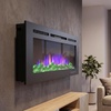 image:imageNorthwest 60Inch Wall Mounted Electric Fireplace  Front Vent Heater with 3Color LED Flames 10 Ember Options Adjustable Brightness and Remote Black